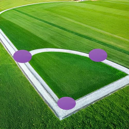 Cabilock 6pcs Soccer Training Flat Round Spot Markers 9" Non-Slip Sports Discs for Speed Agility Drills Football Practice Field Marking Equipment with Multi- for Indoor Outdoor Use