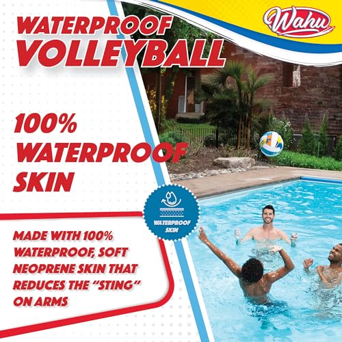 WAHU 100% Waterproof Soft Beach Volleyball for Play in and Out of Water, Outdoor Regulation Size 5 Volleyball for Beach and Pool, Green