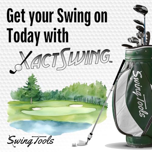 XactSwing Golf Swing Trainer with Double Slide Technology, All-in-One Design for Men, Women, Youth, and Teen Golfers to Enhance Timing, Club Control, and Swing Mechanics