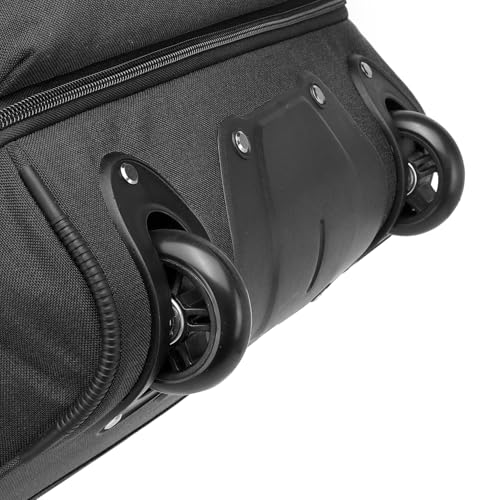 170L Extra Large Baseball Bag with Wheels Gym Duffle Softball Catchers Coach Team Equipment Bags Collapsible Rolling Travel Duffel Bat Gear Bag for Hockey Basketball Football Volleyball Soccer - color: Black