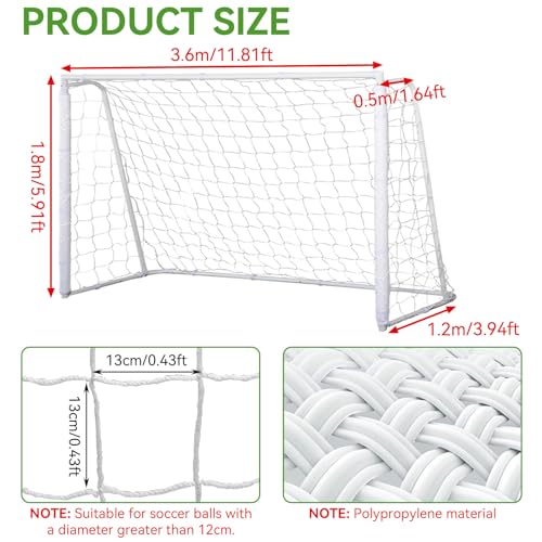 Soccer Goal Net, Soccer Replacement Goal Nets Sports Soccer Goal Post Net Full Size Football Goal Post Netting for Sports Match Training