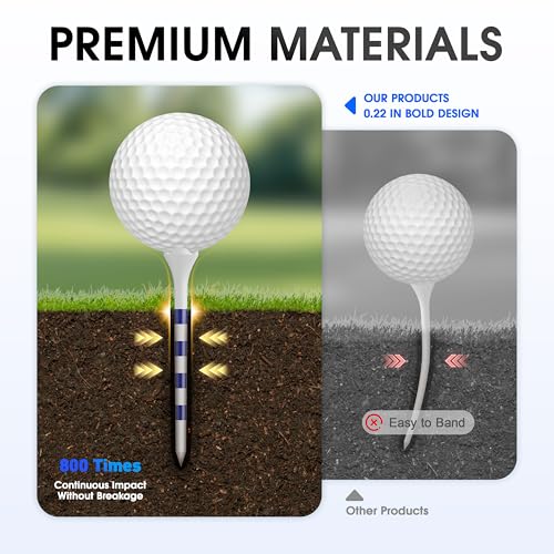 WVM Professional Plastic Golf Tees 152 Pack Combo, High & Low Tee Set with Enhanced Durability, Engineered for Stability, Low Friction, & Reduced Side Spin