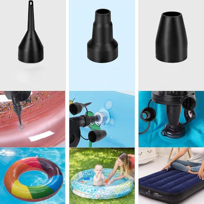 Electric Air Pump for Inflatables Air Mattress Pumps Air Bed Pool Air Pump for Inflatables AC/DC Air Inflator Deflator Float Pumps