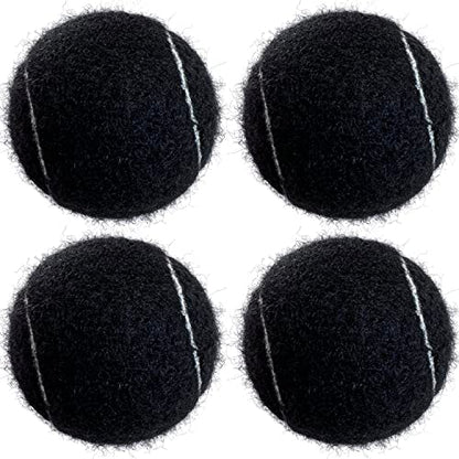 Tennis Balls, 4 Pack Advanced Training & Practice Tennis Balls for Beginners, High Visibility Pet Dog Playing Balls - color: Black