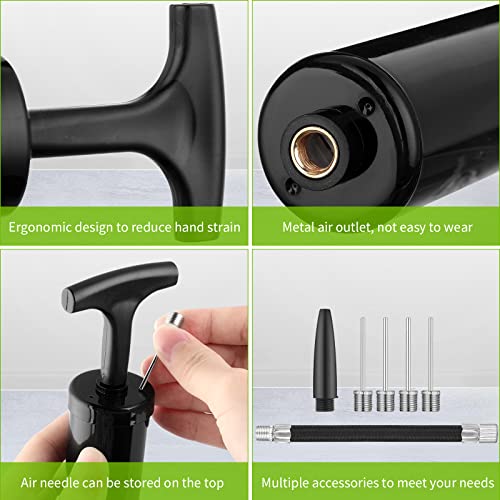 Reginary 10 Pcs Ball Pump for Sports Balls Pump with Needle and Extension Hose Bulk for Basketball Football Soccer Volleyball