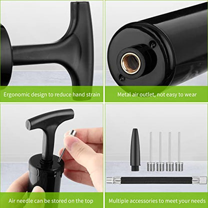 Reginary 10 Pcs Ball Pump for Sports Balls Pump with Needle and Extension Hose Bulk for Basketball Football Soccer Volleyball