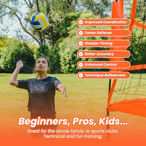 LBH® - Volleyball net for Backyard, Volleyball Training Equipment Outdoor & Indoor, Volleyball Practice Net, Trainer Equipment for Kids and Adult, Hitting Trainer nets rebounder