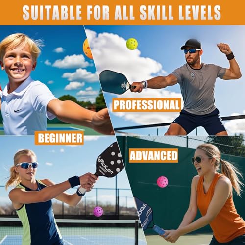 FASIUCHOI 6 Pack Pickle Ball with 40 Holes, Pickleballs High Durability, Outdoor Pickleball Balls with Mesh Bag, Colorful Pickle Balls with Superb Visibility, Consistent Bounce and Stable Flight