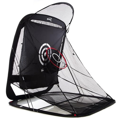 Spornia Spg-7 Golf Practice Net - Automatic Ball Return System w/Target Sheet, Two Side Barrier