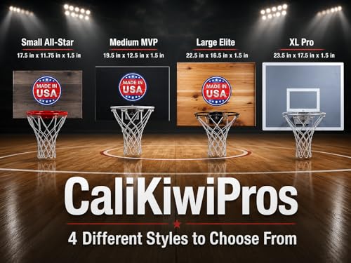 CALIKIWIPROS Mini Basketball Hoop Set Pro League Decorative Solid Wood Wall Mount, Includes 9’ Hoop & 5 mini Basketballs, Classic Look with Colors Matching Some pro Teams. - style: Black White