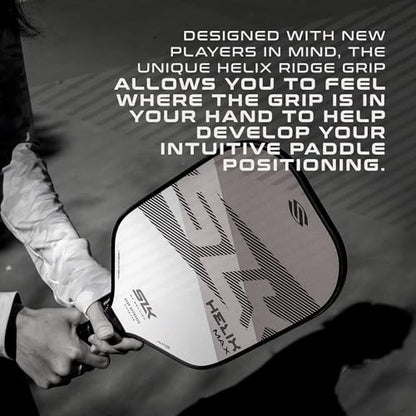 Selkirk Sport SLK Helix Pro Pickleball Paddle | Thermoformed Carbon Fiber Pickleball Paddles with Carbon Fiber & Fiberglass Hybrid Face | Unmatched Control - color: Legend Gray