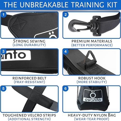 OVANTO Volleyball Training Equipment Aid – Solo Volleyball Equipment in 4 Styles to Serve, Spike, Set and Pass Like a Pro - Adjustable Volleyball Practice Equipment Gift for Beginners & Experts