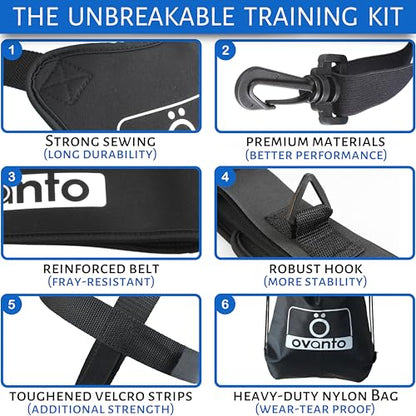 OVANTO Volleyball Training Equipment Aid – Solo Volleyball Equipment in 4 Styles to Serve, Spike, Set and Pass Like a Pro - Adjustable Volleyball Practice Equipment Gift for Beginners & Experts