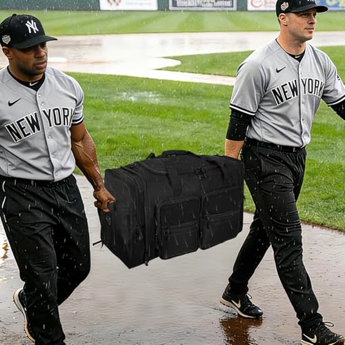 Goloni 130L Expandable 32" Heavy Duty Extra Large Duffel Bag,Sports Gym Equipment Travel Duffle Bag for Soccer Baseball Basketball Hockey Football Team Coaches & More - color: Black