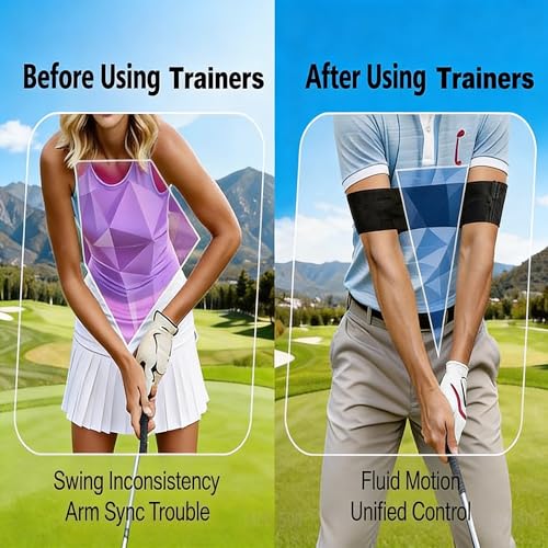 Golf Swing Trainer, Golf Training Belt for Men Inflatable with Inflator Pump Assist Golf Swing Trainer Golf Swing Assistant for Beginner