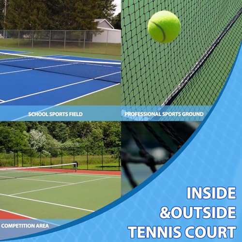 Tennis Net Outdoor Heavy Duty Professional Tennis Court Net Replacement Portable Tennis Net Nylon for Standard Tennis Courts [Includes 2 Fiberglass Dowels]