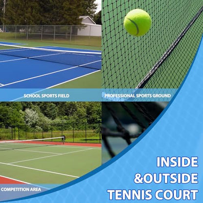 Tennis Net Outdoor Heavy Duty Professional Tennis Court Net Replacement Portable Tennis Net Nylon for Standard Tennis Courts [Includes 2 Fiberglass Dowels]
