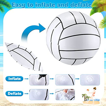 Jerify 12 Inch Inflatable Volleyball Beach Ball Pool Ball Volleyball Party Supplies for Kids Adults Summer Beach Water Swimming Pool Accessories