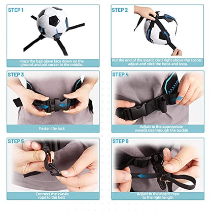 Sportout Volleyball/Soccer Training Equipment, Solo Trainer, Adjustable Waist Belt for Kids & Adults - color: blue-new