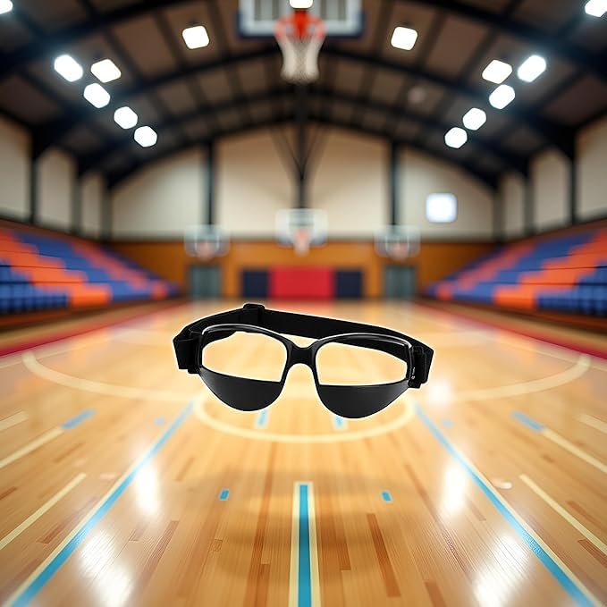 Black Basketball Glasses- Basketball Dribbling Goggles,17 X 6cm Portable Glasses For Dribbling,Comfortable Protective Sports Dribble Specs For Training Team Sports