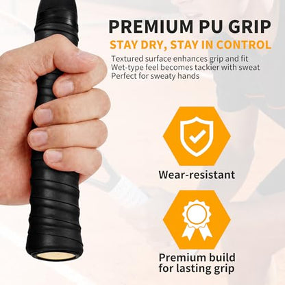 2 Pcs Tennis Racket Grip Tape, Dry Tennis Overgrip Tape, Anti-Slip Absorbent Grip, Racket Overgrip Tape - color: Black, size: Textured-43.3"x1"x0.03"