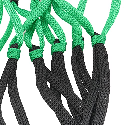 Net Bag 2PCS Black Green Nylon Single Ball Mesh Bag Carrier for Volleyball Basketball Football Soccer
