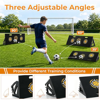 HDPE 3-in-1 Soccer Rebounder Board,Foldable & Portable Soccer Training Rebounder for Indoor Outdoor Training