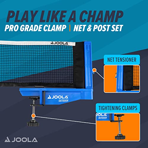 JOOLA Premium Avanti Table Tennis Net and Post Set - Portable and Easy Setup Ping Pong Screw On Clamp Net - color: Blue, size: 72 inches x 6"