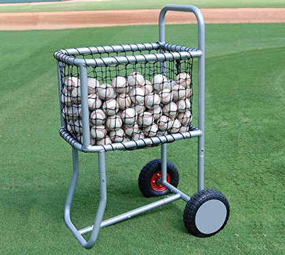 Trigon Sports Ball Locker with Wheels, Rolling Sports Balls Cart, Baseball Storage Rack for Gym, School and Club, Black, 18'' W x 24'' L x 45'' H