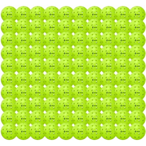 Pickleball Balls-USAPA Approved Outdoor/Indoor Pickleballs,Seamless Roto-Molded Design for Durability,Crack-Resistant 40-Hole Pickle Ball for Beginner Intermediate Pro Player,6/12/36/50/100Pack - color: Outdoor - Green, size: 100 Count