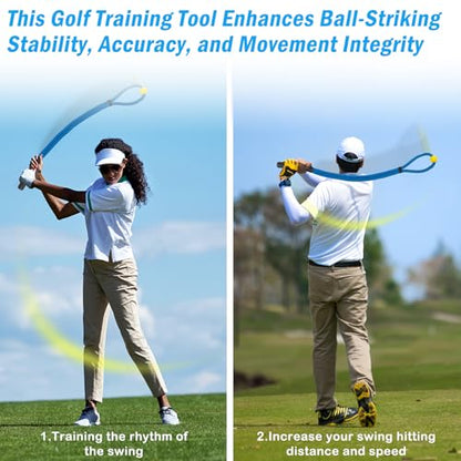 Weighted Premium Golf Rope Swing Trainer, Professional Golf Swing Rope, Warm-Up Training Tempo Aids with Ball and Grip to Improve Speed, Rhythm, Flex & Strength for All-Level Golfers - color: Blue