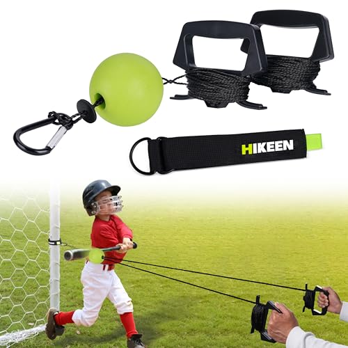 Hikeen Baseball Batting Trainer,Hitting Practice Equipment with 20m Rope,Outdoor Level Rebound Swing Trainer for All Age