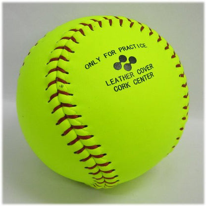 NAIGAI Leather Softball Practice Ball No. 3 YEL