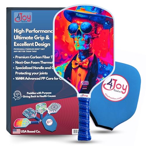 4Joy Pickleball Paddle Premio Series - Thermoformed Premium T700 Carbon Fiber Pickleball Paddless - Professional Pickleball Rackets for Women & Men - 16mm Honeycomb Core - USAP Approved - style: SlimJim
