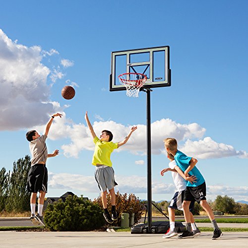 Lifetime Fusion Courtside Portable Basketball System, 46 Inch Backboard