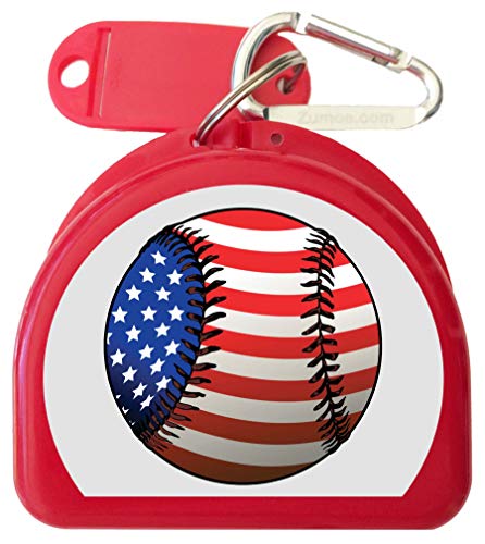 Baseball Mouth Guard, Retainer Case - American Baseball