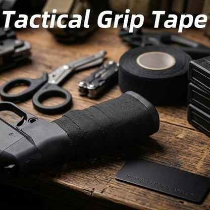 2 Rolls Magsaddle Gun Grip Tape, Non-Reflective, No Residue Goon Grip Tactical Tape for Pistol, Handgun, Rifle, Sports, Tool, Pull Up Bars, Handles, Bats, Rackets, Gym Equipment, Handrails - color: Black