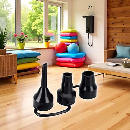 Air Pump Replacement Nozzles: Plastic Nozzles for Inflatables, 3 Sizes for Air Beds/Mattresses, Durable and Practical