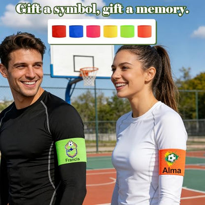 Customized Patch, Captain's Patches, Personalized Photos/Logos Can Be Printed, Non-Slip Soccer Captain's Armbands, Universal for Adults Children (Solid Style)