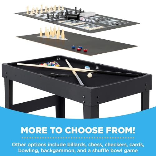 Best Choice Products 2x4ft Combo Game Table Set for Home, Game Room, Friends & Family w/Hockey, Foosball, Pool, Shuffleboard, Ping Pong, Chess, Checkers, Bowling, and Backgammon - color: Arcade