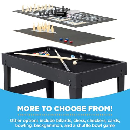 Best Choice Products 2x4ft Combo Game Table Set for Home, Game Room, Friends & Family w/Hockey, Foosball, Pool, Shuffleboard, Ping Pong, Chess, Checkers, Bowling, and Backgammon - color: Arcade