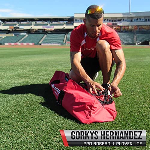 PowerNet 7x7 FT Baseball & Softball Net Replacement Parts, Replace 7x7 FT Frame, Net Only or Carry Bag, Metal Frame and Fiberglass Poles, Durable Nets & Bags Available in Team Colors - color: Red, style: Replacement Bag