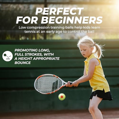 Tourna Orange Dot Low Compression Transition Tennis Balls - style: 18 Pack