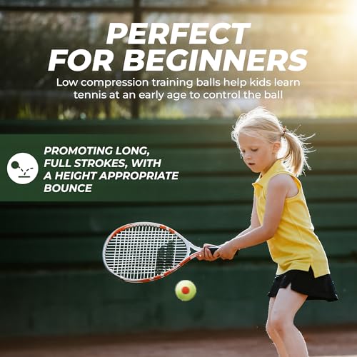 Tourna Orange Dot Low Compression Transition Tennis Balls - style: 60 Pack