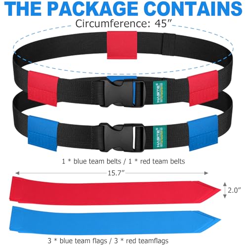 Flag Football Belts, 2/4/10/14/20 pcs of Adjustable Flag Football Set with Flags, Suitable for Youth Adults and Kids