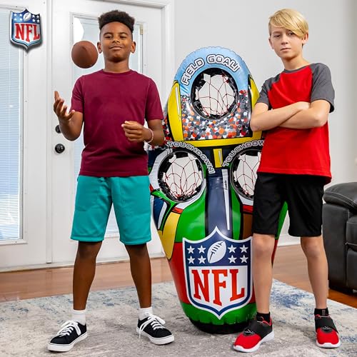 Franklin Sports Inflatable Target Toss Game - Kids Mini Throwing Game Set - Portable Indoor + Outdoor Toy Target - style: Football