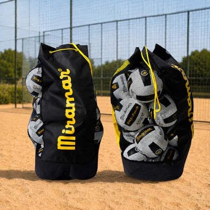 Miramar Extra Large Mesh Volleyball Bag with Drawstring, Heavy Duty Volleyball Ball Storage Bag, Breathable Volleyball Carry Bag for Practice and Beach Volleyball