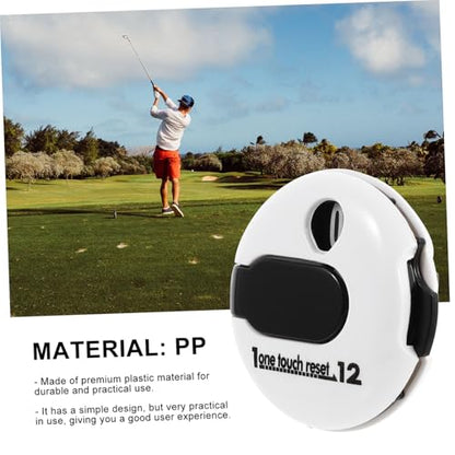 Cabilock Golf Score Counter Hat Clip, White Stroke Clicker Scorer, Portable Golf Scoring Device for Outdoor Play and Training