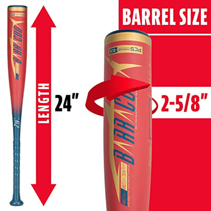 Franklin Sports Kids Teeball Bat - Venom + Barracuda Aluminum + Composite - USA Baseball Certified for Boys + Girls - Youth Metal Bat - Drop -10 to -13