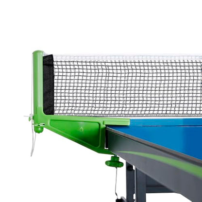 JOOLA Outdoor Table Tennis Table - Multi Use Conference Table Dining Table - Concrete Wood Look Includes Steel Outdoor Ping Pong Net Set & Frame - Hybrid Indoor Outdoor Ping Pong Table